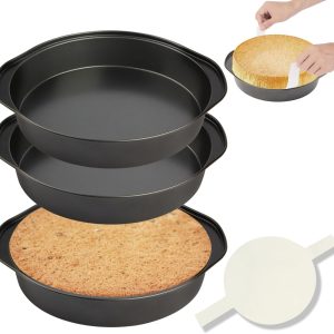 Tutikuki Round Cake Pan High Carbon Steel Nonstick Oven Safe-0