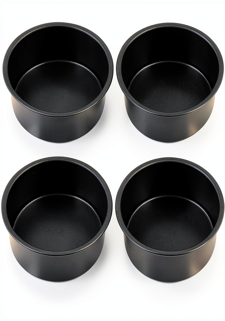 P&P CHEF 4-inch round cake pans displayed on a kitchen counter