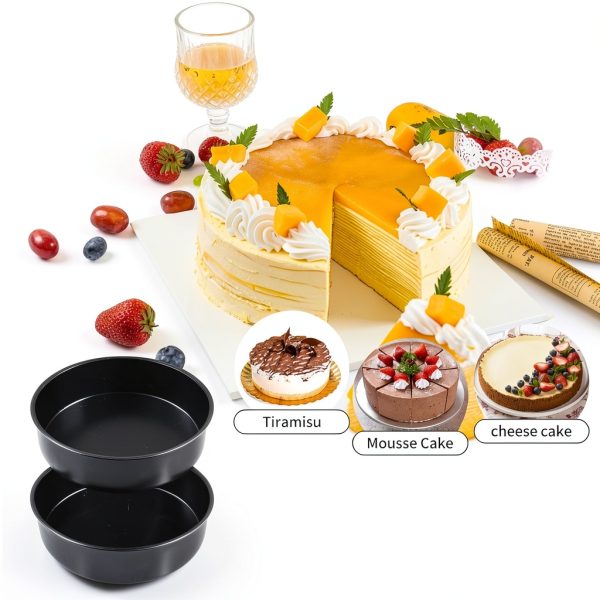 P&P CHEF Round Cake Pans Nonstick Stainless Steel Core Set-7