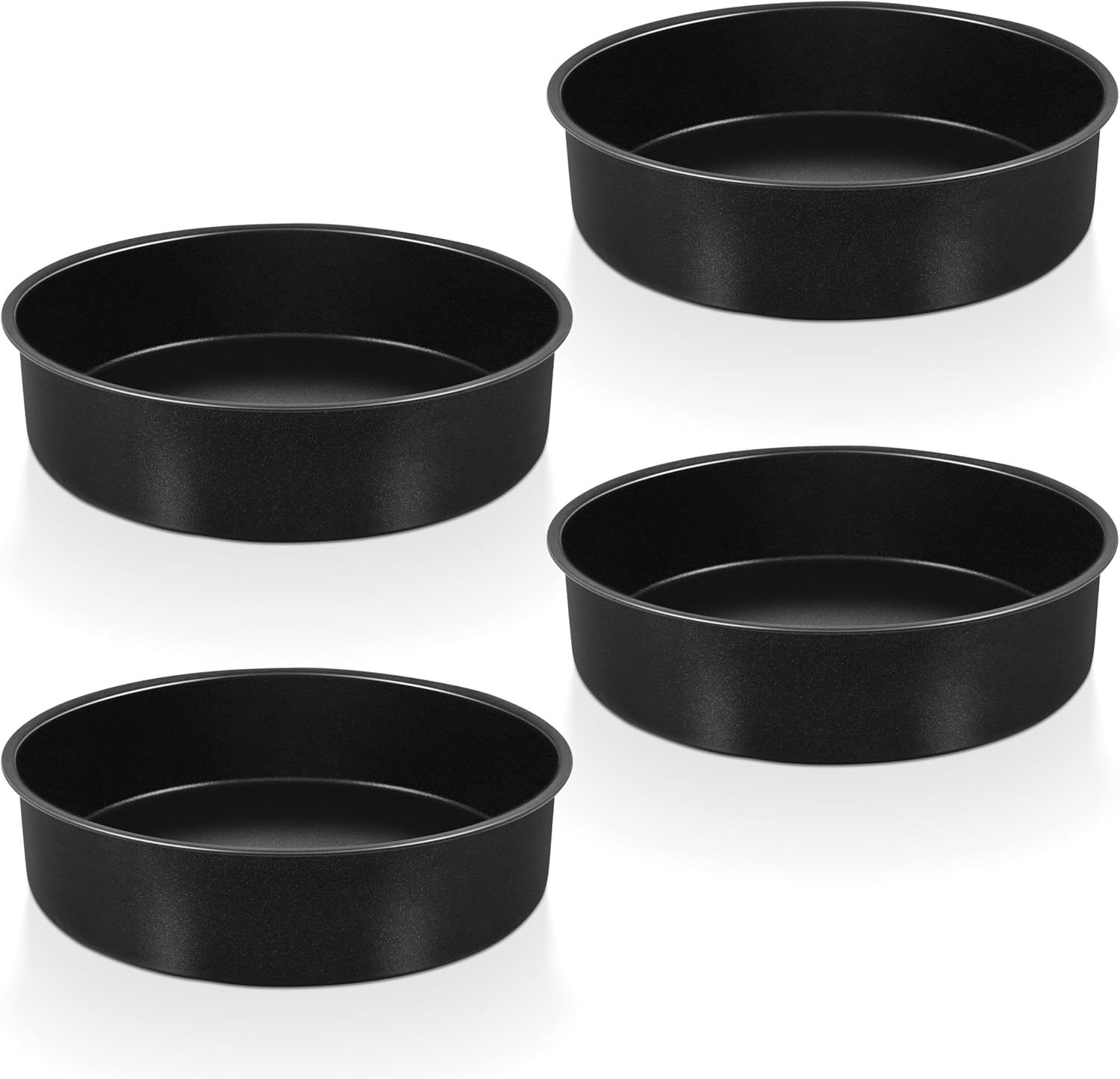 P&P CHEF round cake pans set displayed on a kitchen counter