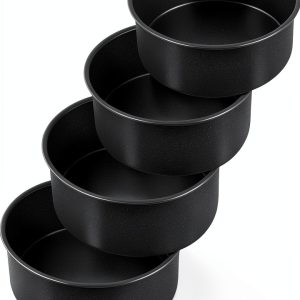 P&P CHEF 6 Inch Round Cake Pans Nonstick Stainless Steel-0