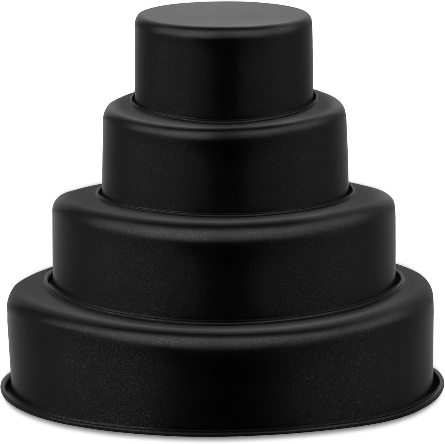P&P CHEF round cake pans set displayed on a kitchen counter