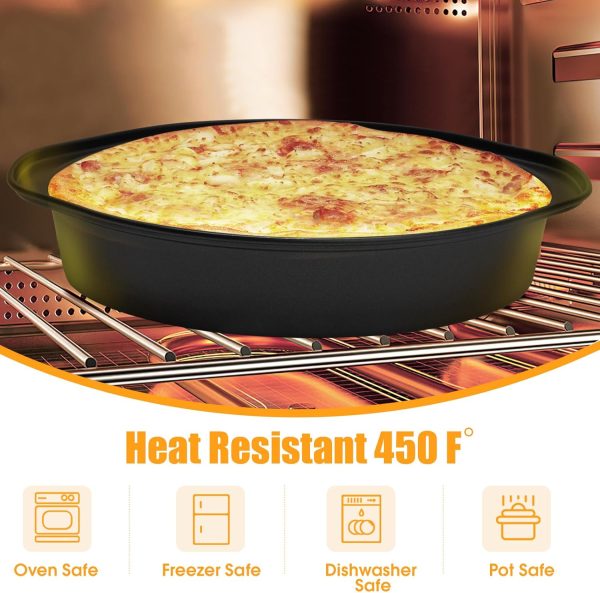Tutikuki Round Cake Pan High Carbon Steel Nonstick Oven Safe-3