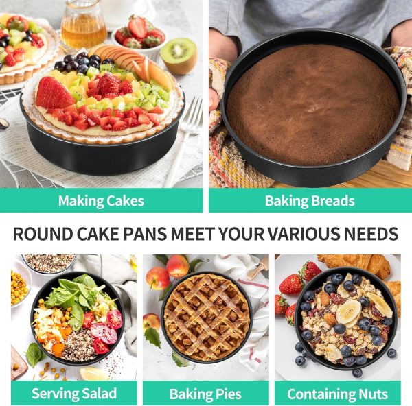 P&P CHEF Round Cake Pan Nonstick Oven Safe Stainless Steel-5