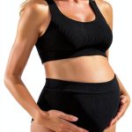 Summer Mae Seamless Maternity Bikini Swimsuit Size Ribbed High Waist-0