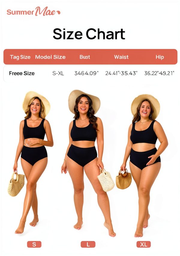 Summer Mae Seamless Maternity Bikini Swimsuit Size Ribbed High Waist-5